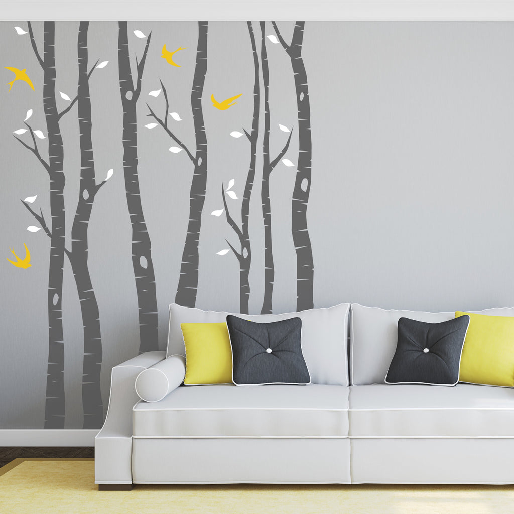 Birch tree wall decal discount