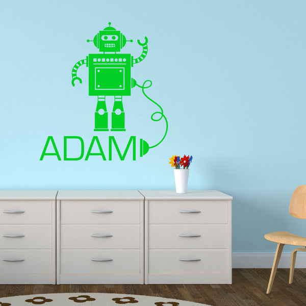 Robot Wall Sticker - Personalised Robot Wall Decal