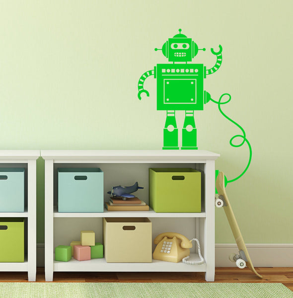 Robot with Wire Wall Sticker - Child’s Bedroom - Playroom