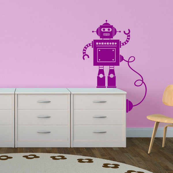 Robot with Wire Wall Sticker - Child’s Bedroom - Playroom