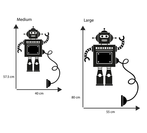Robot with Wire Wall Sticker - Child’s Bedroom - Playroom