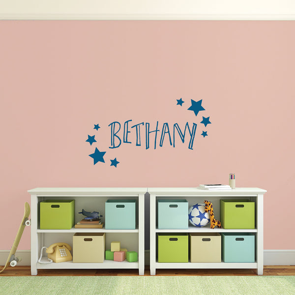 Personalised Name with Stars - Bespoke Space Themed Decor