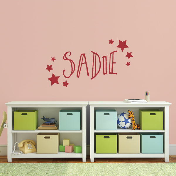 Personalised Name with Stars - Bespoke Space Themed Decor