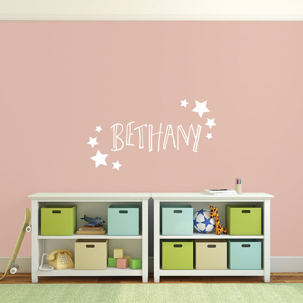 Personalised Name with Stars - Bespoke Space Themed Decor