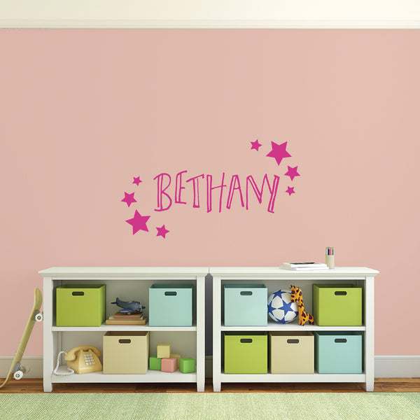 Personalised Name with Stars - Bespoke Space Themed Decor