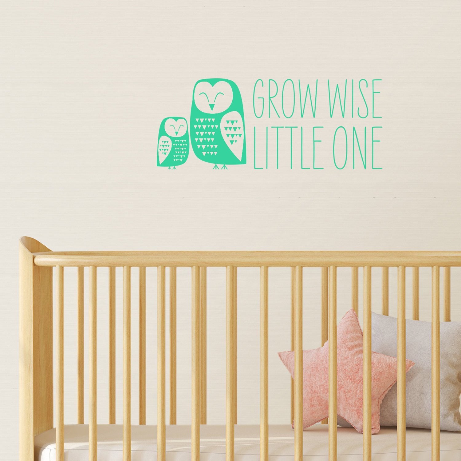 Grow Wise Little One - Owl Nursery Wall Sticker