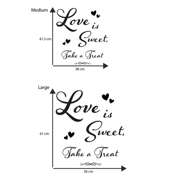 Love is Sweet, Take a Treat Wedding Wall Sticker Sign
