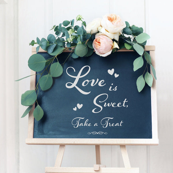 Love is Sweet, Take a Treat Wedding Wall Sticker Sign