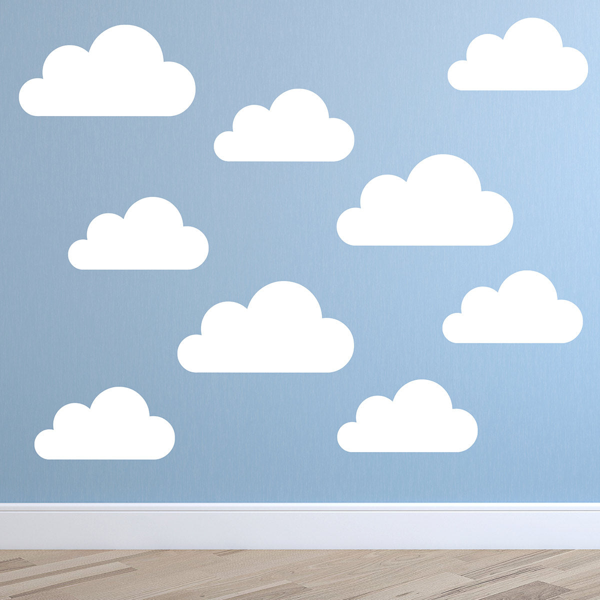Set of 9 Large Cloud Wall Stickers