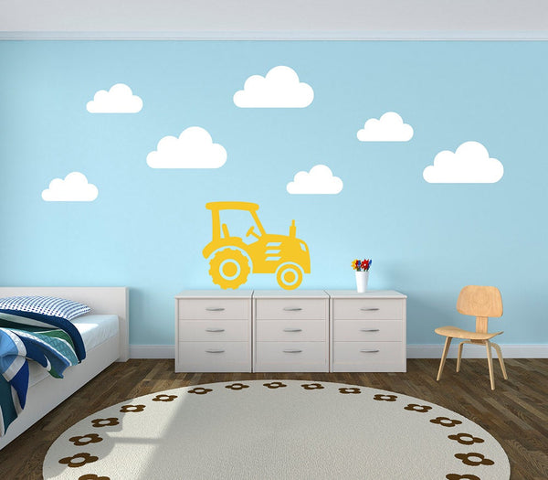 Tractor and Cloud Farm Yard - Bedroom Wall Stickers