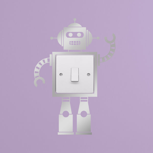 Robot Light Switch Wall Sticker