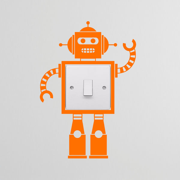 Robot Light Switch Wall Sticker