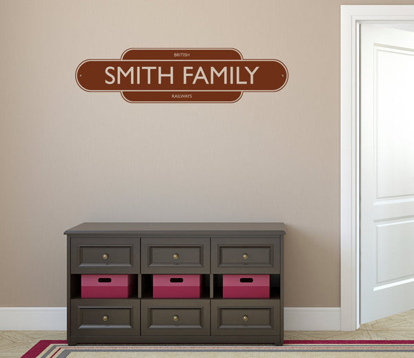 Personalised Train Name Plate Wall Stickers