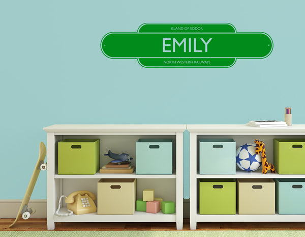 Personalised Train Name Plate Wall Stickers